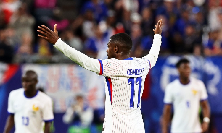 登貝萊第二次在法蘭西體育場(chǎng)為法國隊(duì)破門，首次是2017年